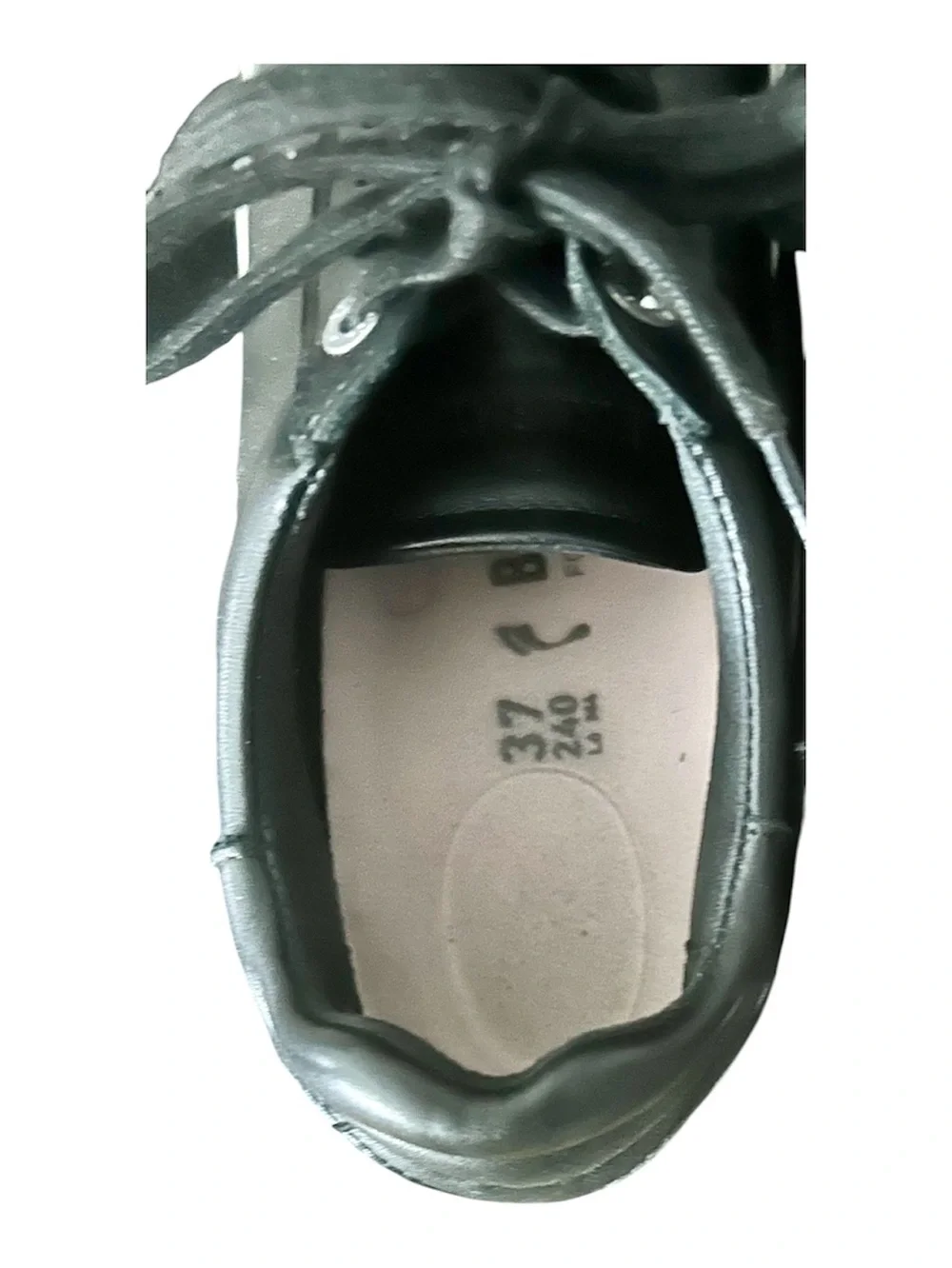Women’s Black Leather Low-Top Sneakers with White Sole